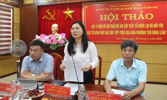 Phường Yên Dũng: Hội thảo lấy ý kiến về đề án sắp xếp, đổi tên 35 tổ dân phố